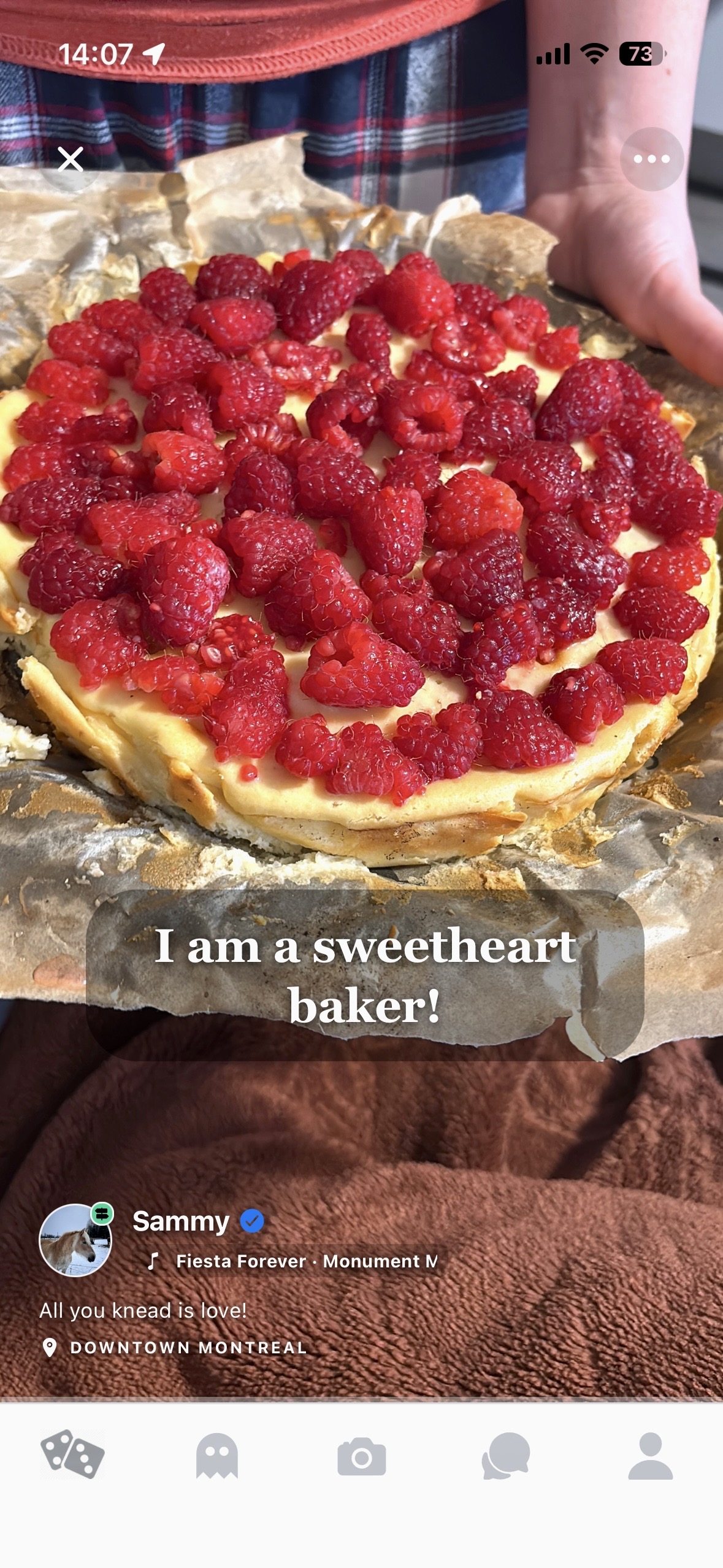 A person baking